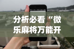 分析必看“微乐麻将万能开挂器苹果版”开挂(透视)辅助神器